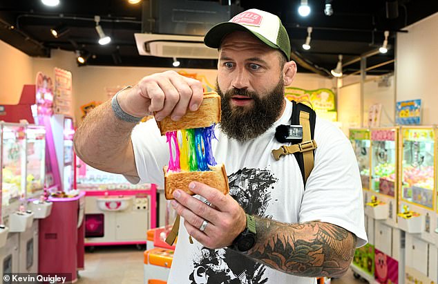 Marler threw himself into the local culture while staying in Tokyo, even outdoing me with his (lack of) clothes in the hot spring!