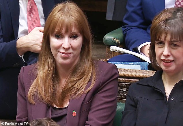 The old and new - as former deputy Labour leader Angela Rayner sat next to new deputy leader Lucy Powell at PMQs