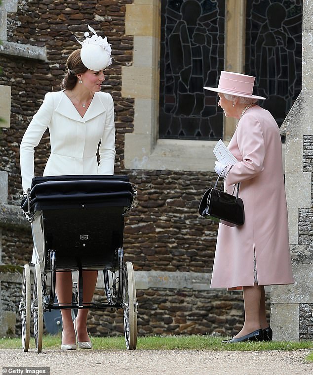 Speaking in the Queen at 90 documentary in 2016, Kate said: 'The Queen, she was really thrilled that it was a little girl and I think as soon as we came back here to Kensington [Palace] she was one of our first visitors here. I think she's very fond of Charlotte'