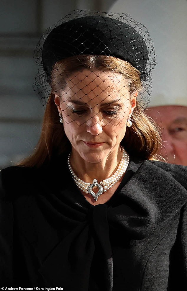While attending Prince Philip's funeral in April 2021, the princess was the perfect picture of dignified grace, wearing Her Majesty's jewels