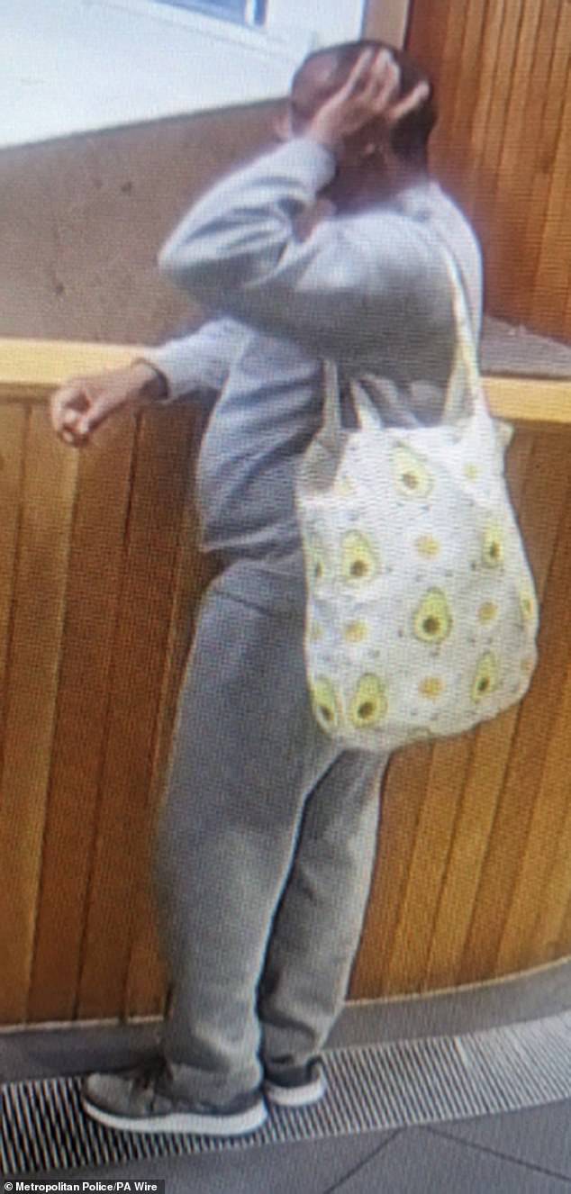 A CCTV image issued by the Metropolitan Police (pictured) shows Hadush Kebatu in Dalston, London, on Friday night