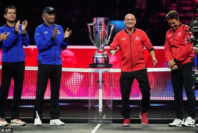 But Agassi was back with a bang as he took over duties at Laver Cup from John McEnroe