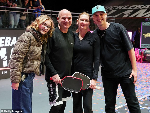 The family have caught the pickleball bug with Graf and Agassi two major investors in the sport