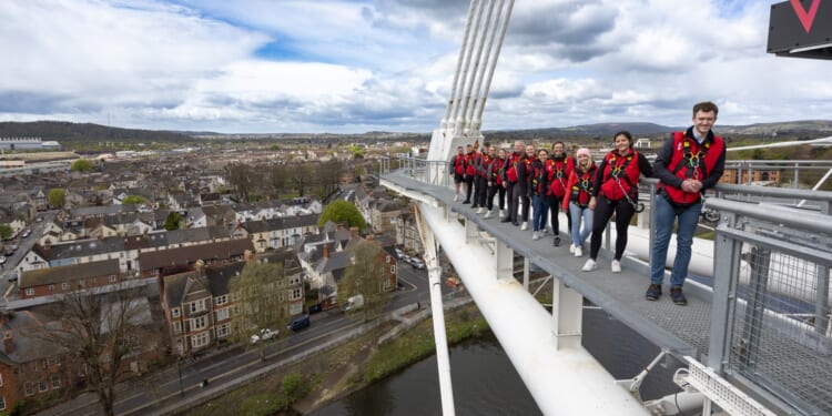The new adventure attraction opening in the UK tomorrow and it's right on top of a rugby stadium