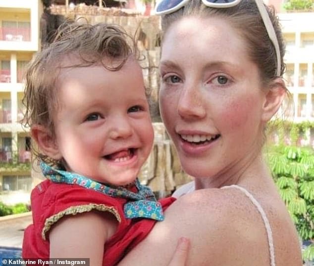 Last year, she hit back at accusations that she'd 'had too much filler', as she reflected on how quick assumptions are made about celebrities' looks (pictured at 26 with daughter Violet)