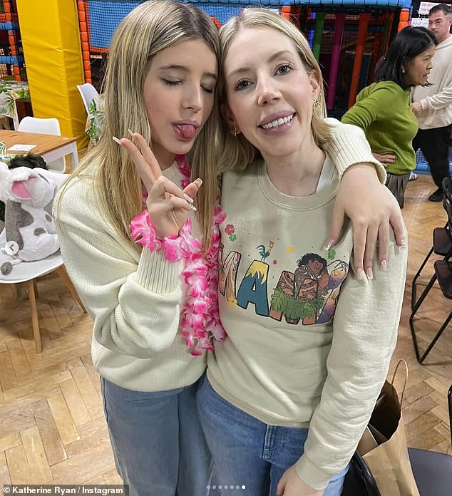 She told Davina how she believed the operation was valuable for some women as they aged because it enabled them to 'see your own face in the mirror again' (seen with Violet this year)