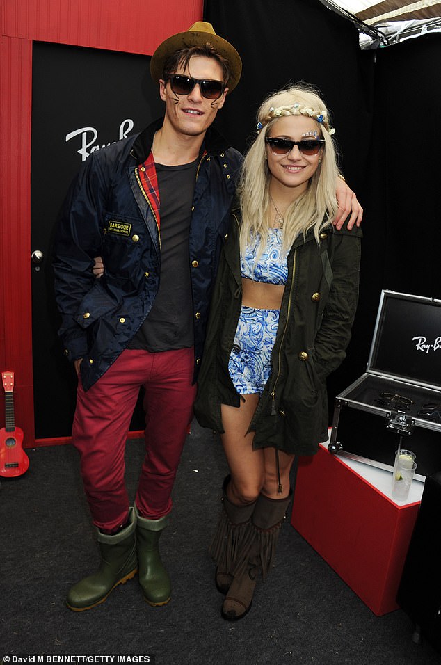 Pixie and Oliver met for the first time at a Select Model catwalk show back in 2010 and quickly struck up a romance (both pictured at Isle of Wight Festival in 2011)