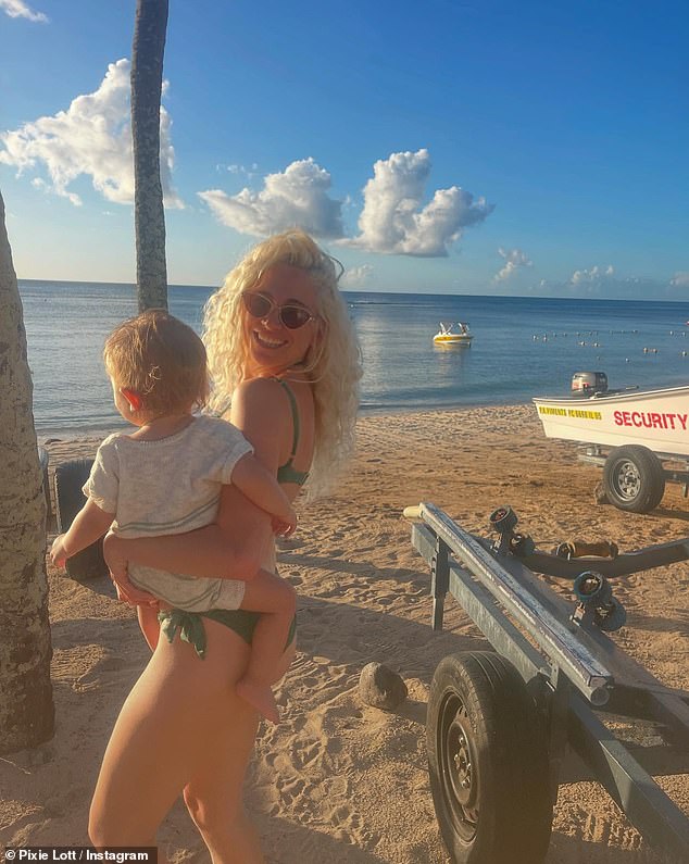 The married couple are already the proud parents of son Albert, whom they welcomed in October 2023 (pictured in May)