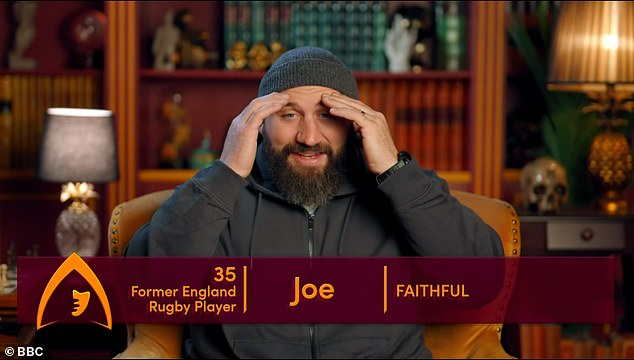 The former rugby star also correctly fingered Cat as being a Traitor. Speaking to the camera he said: 'Sorry, traitors, I'm coming for you'