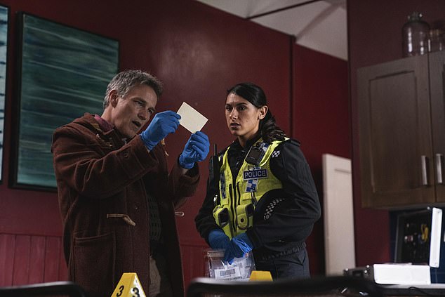 In the first episode, first broadcast on AcornTV earlier this year, Palmer recruits PC Shazia Malik (Nina Singh, pictured, right) from Yorkshire police
