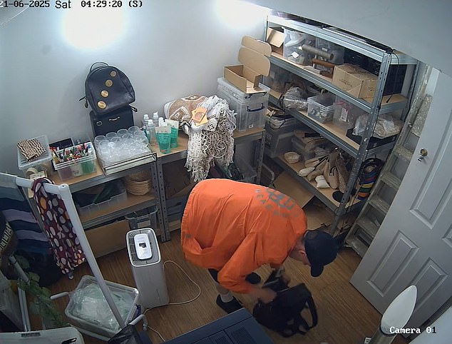 After touring the rest of the store in a desperate attempt to find more loot eventually stumbles onto the shop's safe and puts it into his bag