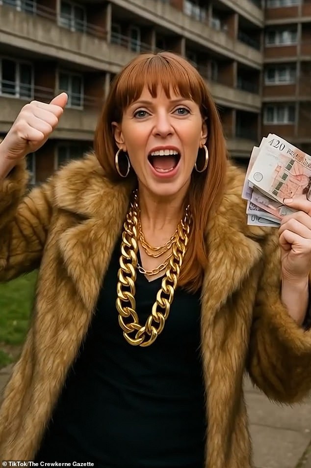It was made by the same person who posted an AI video of Angela Rayner rapping after failing to pay enough tax on her £800,000 flat in Hove