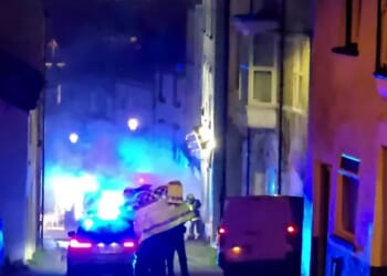 Four boys and a girl arrested for arson after man in his 30s dies in house fire as cops launch murder probe