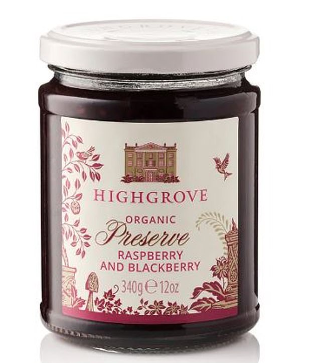 Pictured: Highgrove Organic Raspberry and Blackberry Preserve , £7.95