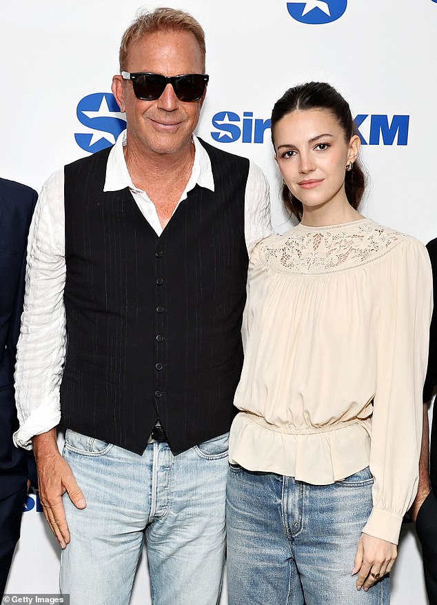 LaBella was hired as a stunt double for lead actress Ella Hunt; Hunt seen with Costner in 2024