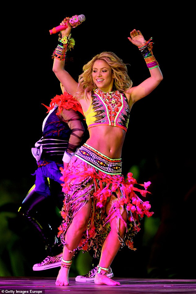 Shakira is famous for her iconic belly dancing moves after releasing her hit Hips Don't Lie; pictured in 2010