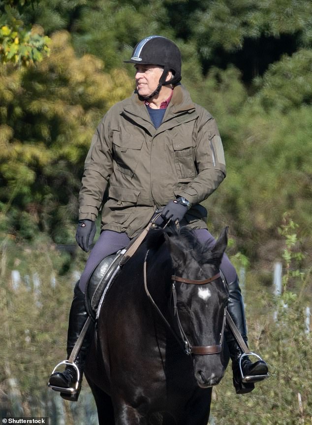 Andrew is seen on the Windsor Estate on September 27 this year