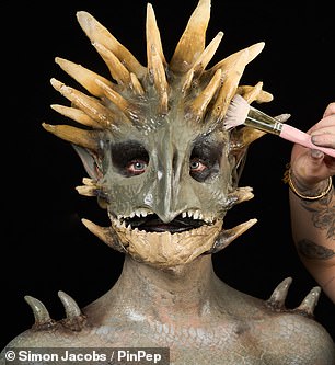 The transformation was brought to life by acclaimed SFX artists Ella Does FX and John Early, renowned for their visionary skill and technical precision