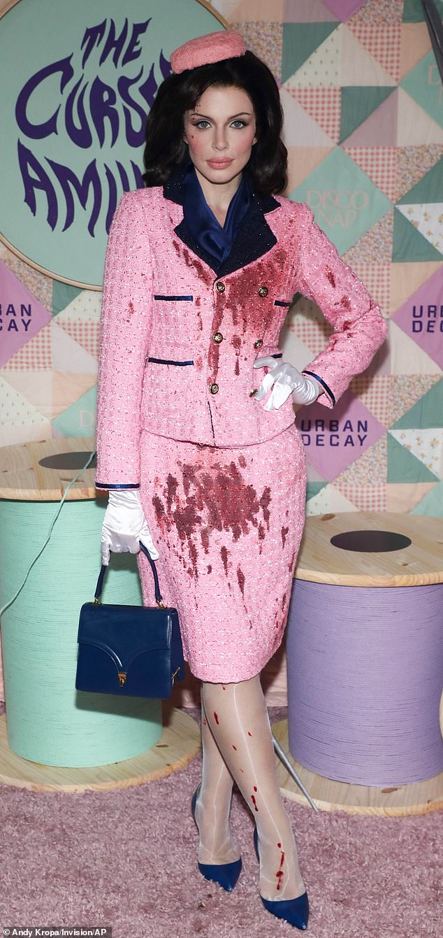 Across the pond Julia, 35, risked controversy as a blood soaked Jackie Onassis following husband and president JFK's 1963 assassination