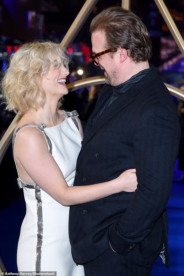 It's unclear what led to Alison and David's relationship breaking down in 2019, though she previously described herself as a 'lucky woman' in a gushing tribute to him (pictured in 2018)