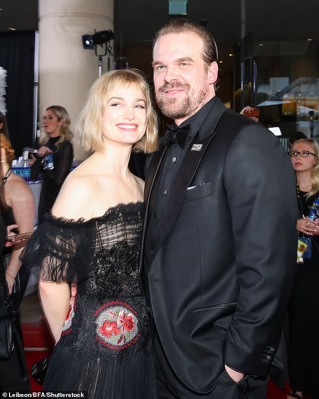 Alison, 40, dated David for a year in 2018 before he was first linked to the Not Fair hitmaker (pictured together in 2018)