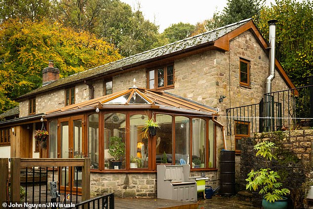 The 350-year-old property, Primrose Cottage, in Ross-on-Wye. Chris moved into the property in 1996 with his late wife Julie