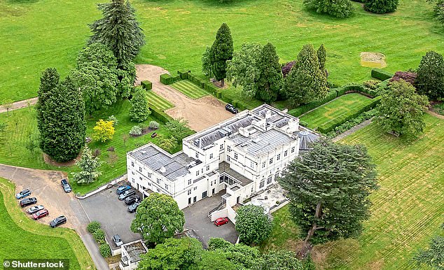 An aerial view of Andrew's current home - Royal Lodge in Windsor