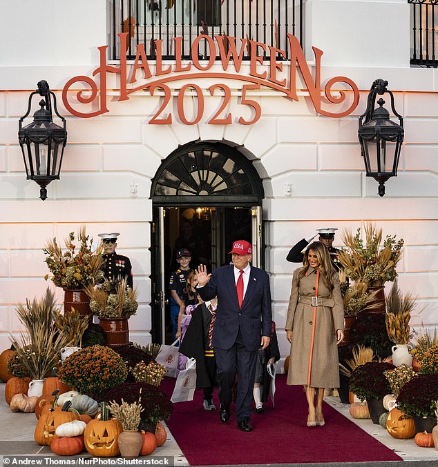 Halloween weekend kicked off when Donald and Melania Trump welcomed children in their costumes to trick-or-treat at the White House on Thursday, October 30, 2025