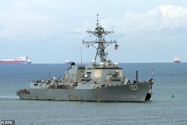 The US Navy destroyer USS Gravely (DDG 107) arrives in Port of Spain, Trinidad and Tobago, 26 October