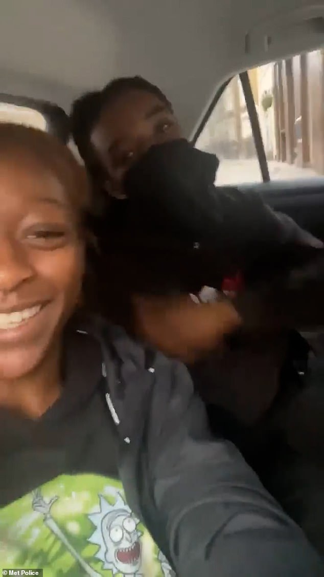 The girl gangsters also shared a video from in a car where they were singing and laughing following the brutal murder