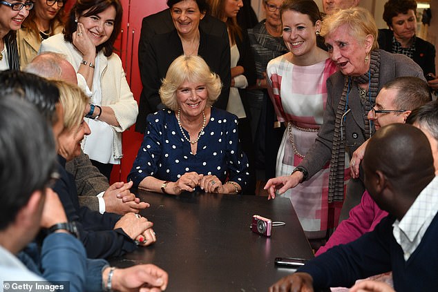 Camilla met with staff and volunteers who help victims of domestic violence in Florence, Italy in 2017