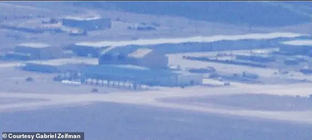Another close-up shot of Area 51 buildings taken in 2020. The base sits in the middle of an enormous secure zone