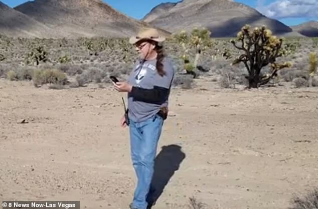 Arnu believes this is the site of last month's crash and pointed out burned Joshua trees as evidence of a disaster