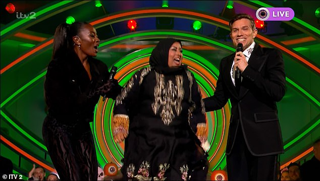 Following her eviction, Farida sat down with hosts AJ Odudu, 37, and Will Best, 40, to reflect on her whirlwind experience