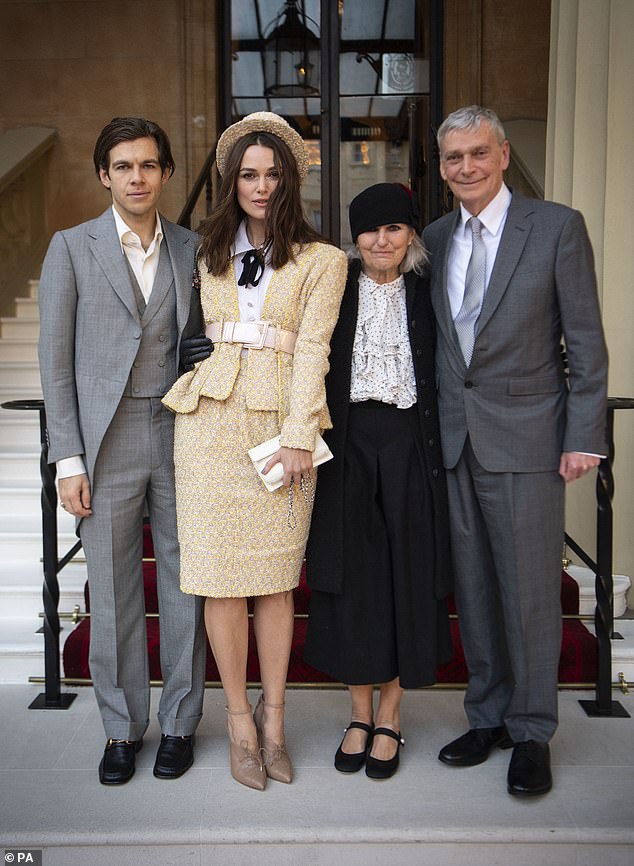 Despite regular small TV roles, the family weren't extremely wealthy and Will is said to have told his wife Sharman they could only have another child if she sold another of her scripts (pictured together with Kiera's husband James Righton in 2018)