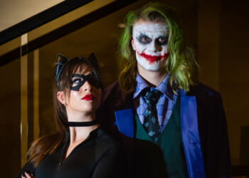 Erling Haaland goes undercover as the Joker on streets of Manchester to scare fans for Halloween... and buy nappies