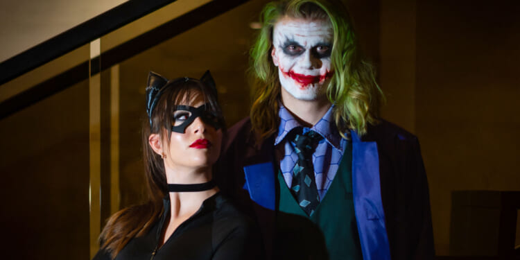 Erling Haaland goes undercover as the Joker on streets of Manchester to scare fans for Halloween... and buy nappies