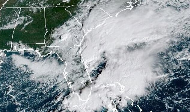 The storm could intensify into a tropical storm over the next few days. It is currently swirling around the Southeast but will reach New Jersey by Saturday evening