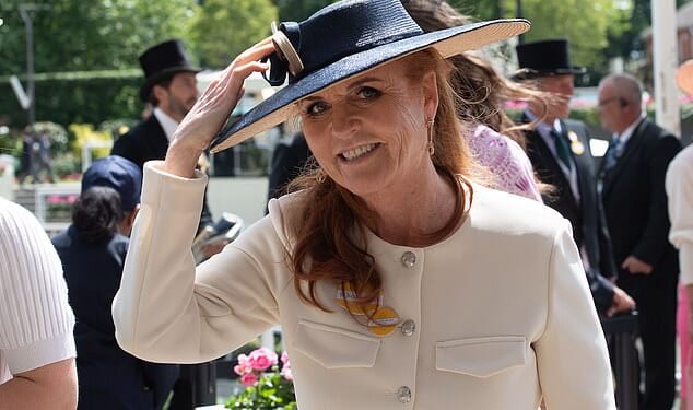 It is becoming clearer by the day that, far from being the loyal, long-suffering loyal ex-wife to Prince Andrew, Sarah Ferguson (pictured at Royal Ascot last year) is up to her neck in the mire with him