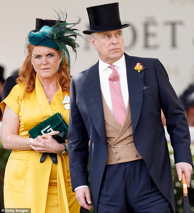 Fergie with Prince Andrew at Royal Ascot in 2019. The world around her is now imploding, writes Amanda Platell