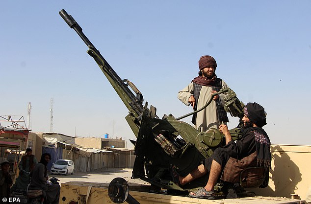 Taliban patrol during cross-border clashes between Taliban security forces and Pakistani soldiers at the Afghan-Pakistan border in Spin Boldak, Afghanistan, 15 October 2025