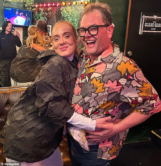 And his other asset is his strong set of A-list female friends who, say insiders, inspire him to push his way to the front. Alan, for example, is best friends with singer Adele (pictured together)