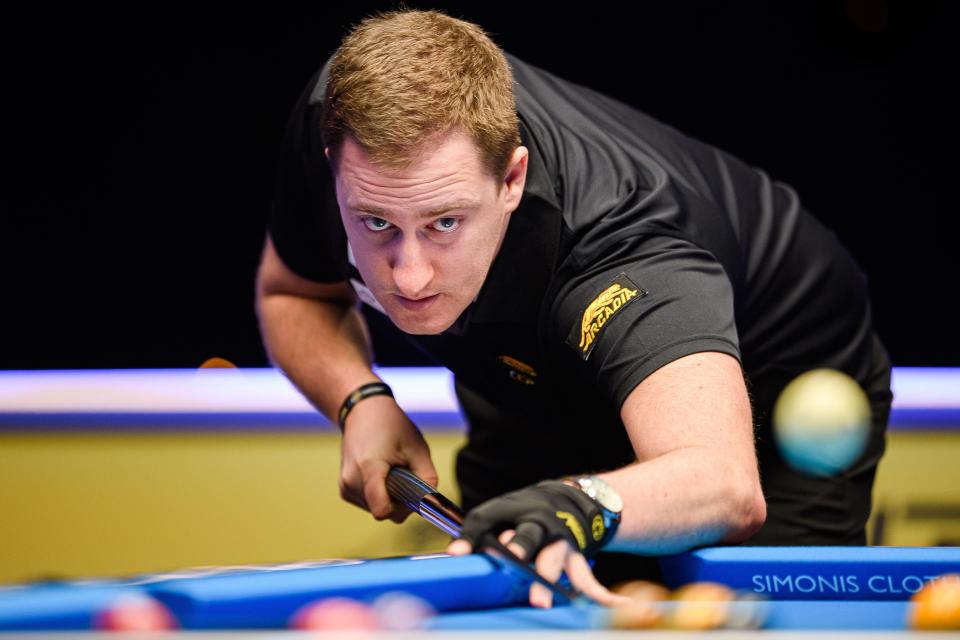 Denis Grabe during a pool match.