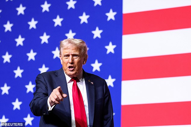 U.S. President Donald Trump gestures after speaking during a meeting of senior military leaders convened by U.S. Defense Secretary Pete Hegseth, at Marine Corps Base Quantico in Quantico, Virginia, U.S., September 30