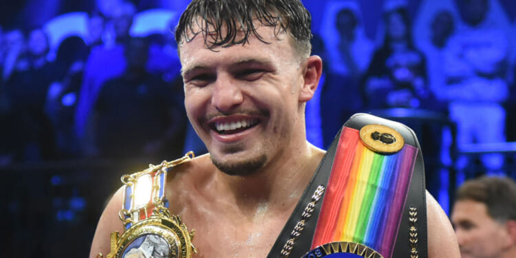 'And the new baby' - George Liddard beams after dominant 10th-round stoppage of Kieron Conway to win British title