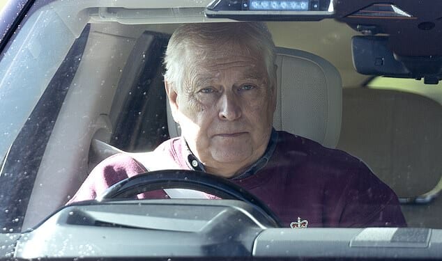 Ordinary: Andrew - seen driving his car through Windsor Great Park - will now be considered a regular member of the public