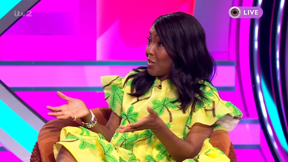 Angellica Bell on a live TV show.