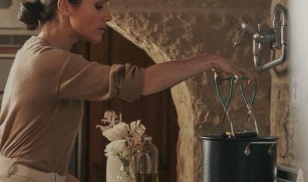 Meghan Markle has left royal fans baffled after they noticed that she appeared to be holding her jam equipment upside down in new photographs