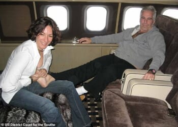 Ghislaine Maxwell and Jeffrey Epstein on the Lolita Express