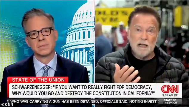 Arnold Schwarzenegger, 78, and President Donald Trump, 79, always haven't had the warmest of relationships, but the former California governor appeared to take up for the Commander in Chief while appearing on CNN Monday talking to Jake Tapper, 56, about gerrymandering